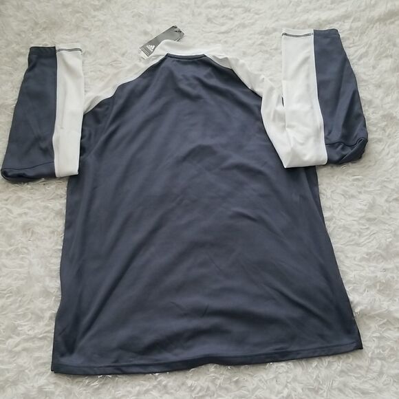 NWT ADIDAS Gray Zipup Sweatshirt Sz Medium - Picture 5 of 7